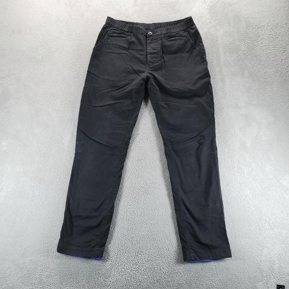 WOOF‎ Clothing Pants Mens M Black Lined Chino Elastic Waist Commando